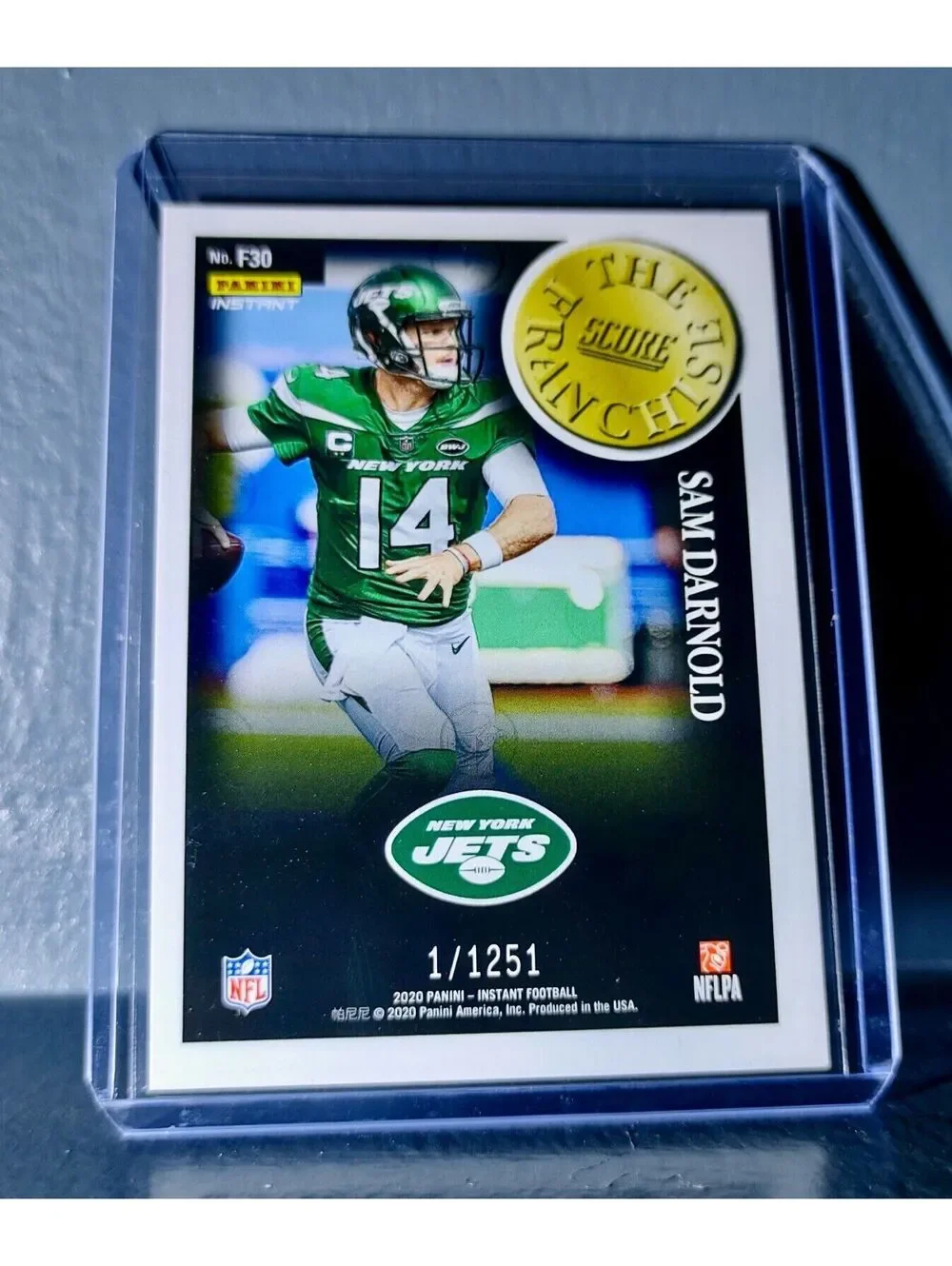Sam Darnold 2020 Panini NFL Instant Score The Franchise #30 Card 1/1251